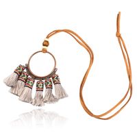 Deja Boho Tassel Ketting - Zand - thumbnail