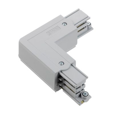 Hoekstuk haaks spanningsrail 3 fase rail aluminium links 873312 Klemko