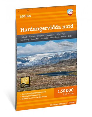 Wandelkaart Turkart Hardangervidda nord - noord | Calazo Wandelkaart Turkart Hardangervidda nord - noord | Calazo