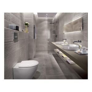 FAP Ceramiche Maku Wandtegel | 25x75 cm | Natuursteenlook | Mat Grijs