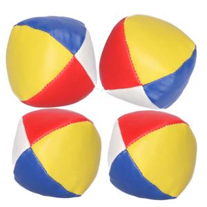 Jongleerbal - 4x - gekleurd - 6,5 cm - sport en spel ballen - circus artiest