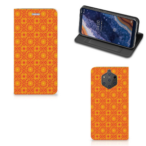 Nokia 9 PureView Hoesje met Magneet Batik Oranje