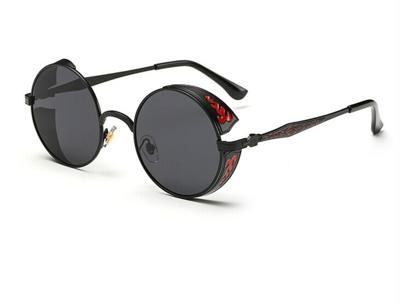 Retro gesneden ronde zonnebril