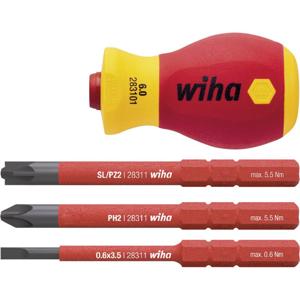 Wiha SoftFinish electric slimVario VDE Verwisselbaar handvat Heftdoorsnede: 34 mm Geschikt voor: Wiha Torque, Wiha slimBit