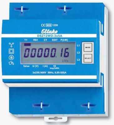 ELTAKO DSZ15WD 3X5A KWH METER 3F 3X5A V STR TR