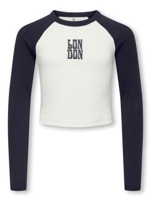 Kids ONLY winter top meisjes - wit - KogBina - slim fit, longsleeve