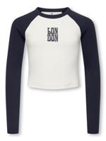 Kids ONLY winter top meisjes - wit - KogBina - slim fit, longsleeve