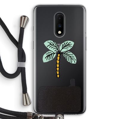 Palmboom: OnePlus 7 Transparant Hoesje met koord