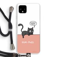 GSM poes: Pixel 4 XL Transparant Hoesje met koord