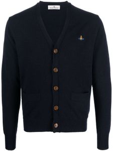 Vivienne Westwood cardigan boutonné en laine - Bleu