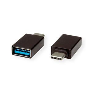 ROLINE 12.03.2997 tussenstuk voor kabels USB-C USB-A Zwart