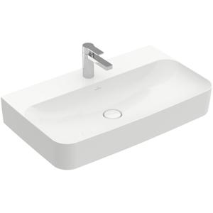 Villeroy & Boch Finion wastafel 1 kraangat 80x47cm ceramic+ zonder overloop wit 416881R1