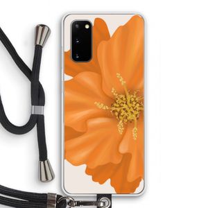 Orange Ellila flower: Samsung Galaxy S20 Transparant Hoesje met koord