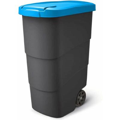 Afvalcontainer/rolemmer Wheeler - blauw - 90 liter - 58 x 39 x 78 cm - huis/tuin afval scheiden