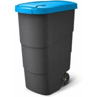Afvalcontainer/rolemmer Wheeler - blauw - 90 liter - 58 x 39 x 78 cm - huis/tuin afval scheiden