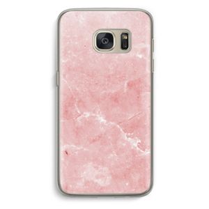 Roze marmer: Samsung Galaxy S7 Transparant Hoesje