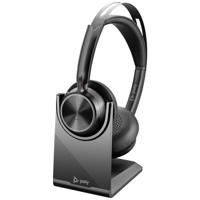 POLY Voyager Focus 2 UC On Ear headset Bluetooth, Kabel Stereo Zwart Headset, Incl. oplaad- en dockingstation