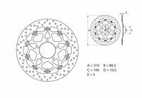BREMBO Serie Oro remschijf, remschijven voor de moto, zwevend 78B40861 BREMBO Serie Oro remschijf, remschijven voor de moto, zwevend 78B40861