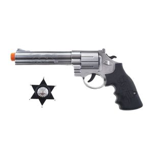 Verkleed speelgoed revolver/pistool met Sheriff ster kunststof   -