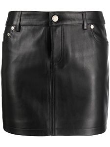 Mainless minijupe en cuir - Noir