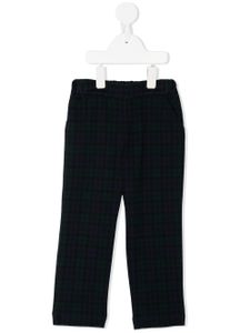 Familiar pantalon droit à motif tartan - Vert