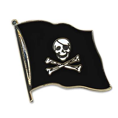 Pin Vlag Piraten thema - 2 cm - vlaggen speldje - mini broche - piratenvlag