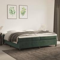 Bedframe zonder matras 200x200 cm fluweel donkergroen