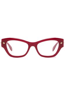 Alexander McQueen Eyewear lunettes de vue à détails de clous - Rouge