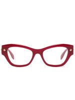 Alexander McQueen Eyewear spike studs wayfarer glasses - Rouge