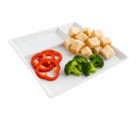 Cookinglife Fondueborden / Gourmetborden / BBQ-borden - 3 vakken - Wit - 26 x 20 cm - 4 stuks Cookinglife Fondueborden / Gourmetborden / BBQ-borden - 3 vakken - Wit - 26 x 20 cm - 4 stuks