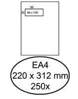 Envelop Hermes akte EA4 220x312mm venster 4x11 links zelfkl 250st