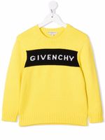 Givenchy Kids pull à logo en intarsia - Jaune