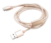 Akasa AK-CBUB42-12GL USB-kabel 1,2 m USB 2.0 USB A USB C/Micro-USB B Goud - thumbnail