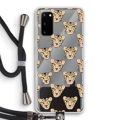 Tijger: Samsung Galaxy S20 Transparant Hoesje met koord
