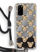 Tijger: Samsung Galaxy S20 Transparant Hoesje met koord