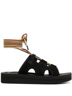 Suicoke sandales à détails de découpes - Noir