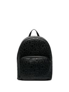 Armani Exchange sac à dos à motif monogrammé - Noir