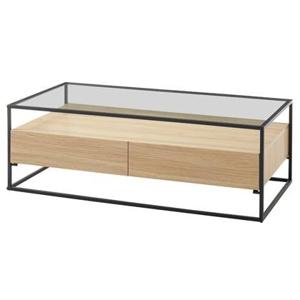 Nova Design Evora Salontafel Glas Eiken