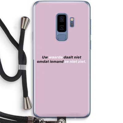 uw waarde daalt niet: Samsung Galaxy S9 Plus Transparant Hoesje met koord