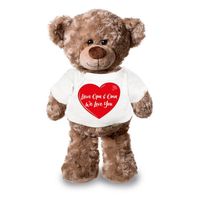 Lieve oma en opa we love you pluche teddybeer knuffel 24 cm - Knuffelberen - thumbnail