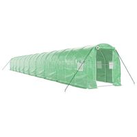 vidaXL Tuinkas met stalen frame 40 m² 20x2x2 m groen