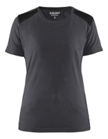 Blåkläder Dames T-Shirt 34791042 | Medium Grijs/Zwart | Maat XL - 7330509814826