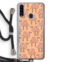 Kameel: Samsung Galaxy A20s Transparant Hoesje met koord
