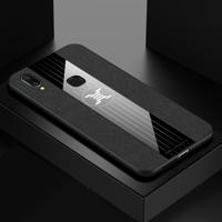 Voor vivo X21 XINLI stiksels doek textuur schokbestendig TPU beschermhoes (zwart)