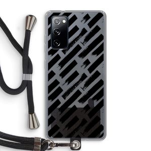 Zwarte vegen: Samsung Galaxy S20 FE / S20 FE 5G Transparant Hoesje met koord
