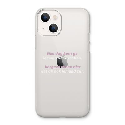 gij zijt ook iemand: iPhone 13 Transparant Hoesje