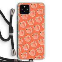 Just peachy: Pixel 5a 5G Transparant Hoesje met koord