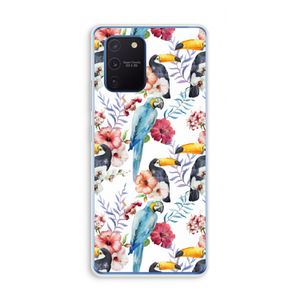 Bloemen tukan: Samsung Galaxy Note 10 Lite Transparant Hoesje