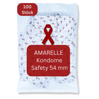 Amarelle Safety Red Ribbon Condooms - Maat 54 100 stuks