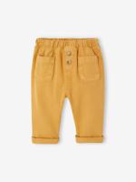 Babybroek met elastische taille karamel